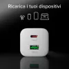 STEP BY STEP SBS caricabatterie USB-C 20W 1C + 1A bianco con cavo USB-C a USB-C da 1,5 m