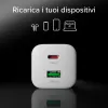 STEP BY STEP SBS caricabatterie USB-C 30W 1C + 1A bianco con cavo da 1,5 m