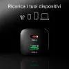 STEP BY STEP SBS caricabatterie USB-C 65W con 1x USB-C e 1x USB-A, nero, cavo USB-C da 1,5 m