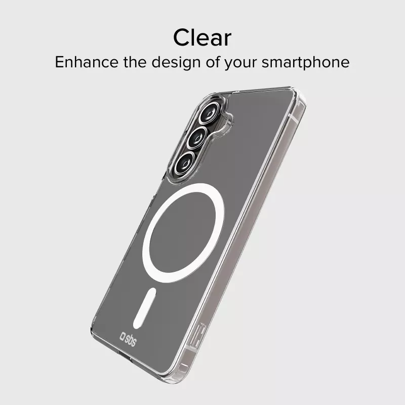 SBS Cover Light Mag custodia per Samsung Galaxy S26 Ultra, trasparente, compatibile MagSafe