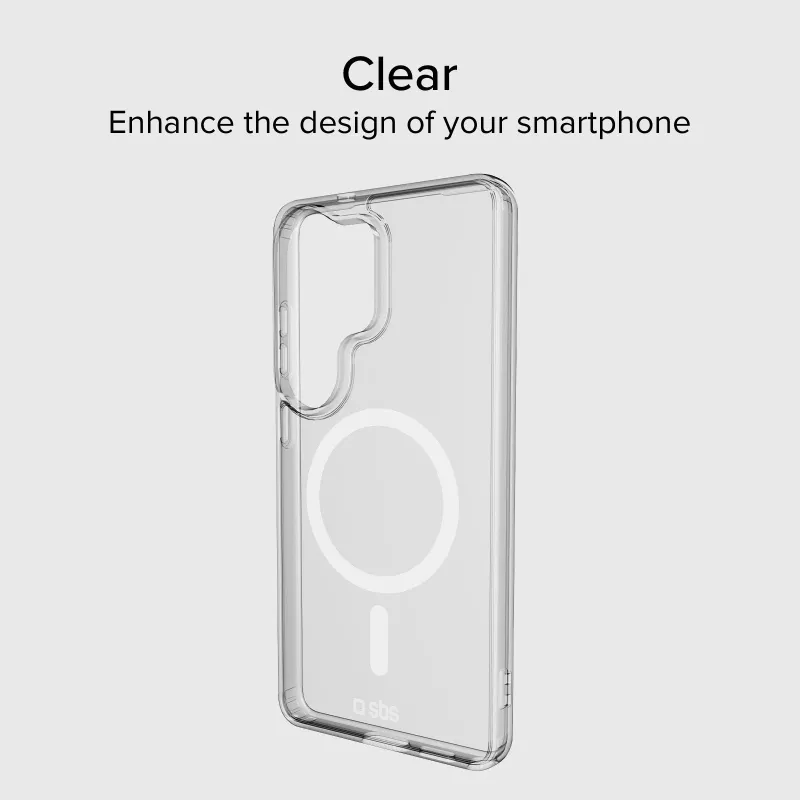 SBS Cover Light Mag custodia per Samsung Galaxy S26 Ultra, trasparente, compatibile MagSafe