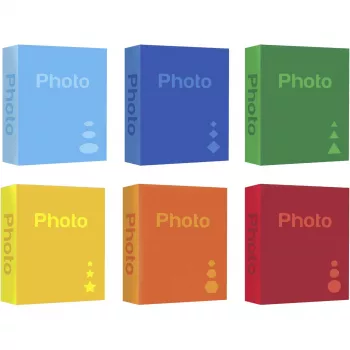 ZEP Basic Plain Assorted Colors album tascabile per 300 foto 13x19 cm BS57300