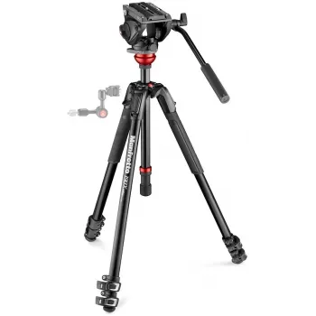 Manfrotto 190 set stativo video con testa fluida 500AH