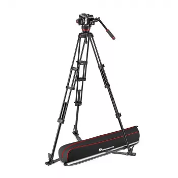 Manfrotto MVK504XTWINGA kit treppiede Twin in alluminio con testa video fluida 504X