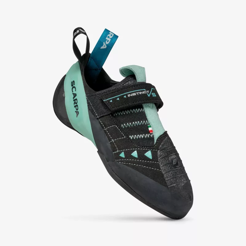 Scarpa Instinct VS Woman Scarpette da arrampicata, Nero/Aqua, EU 35,5