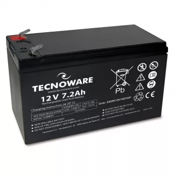 TECNOWARE Power Battery 12V 7,2Ah AGM VRLA con connettore Faston 6,3mm