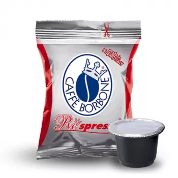 Caffè Borbone Respresso Miscela Rossa 50 capsule di caffè per Nespresso OriginalLine, da 5 g, tostatura scura, totale 250 g