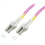 TECHLY OM4 multimodale fibra ottica cavo patch LC-LC duplex 3m aqua