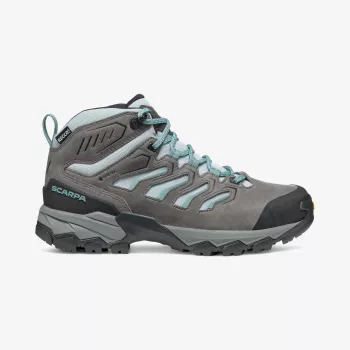 Scarpa Moraine Mid GTX Scarpe da trekking donna, GORE-TEX, tomaia in nubuck e mesh, suola PRESA HIK-04, arctic, EU 37