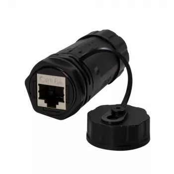 TECHLY IWP-MD C6A-IPGLT connettore femmina RJ45 a connettore femmina RJ45 IP68 Cat6A SFTP, nero