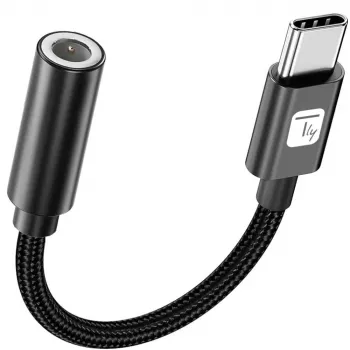 TECHLY adattatore USB-C a 3,5mm audio con DAC, 12cm, nero