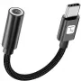 TECHLY adattatore USB-C a 3,5mm audio con DAC, 12cm, nero