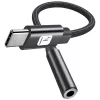 TECHLY adattatore USB-C a 3,5mm audio con DAC, 12cm, nero