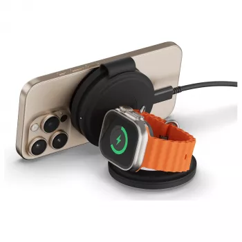 Satechi OntheGo Caricatore wireless 3-in-1 con Qi2, nero, 15W, ST-QTG31K