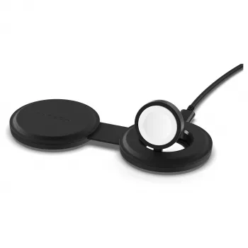 Satechi OntheGo Caricatore wireless 2-in-1 con Qi2, nero, 15W, ST-QTG21K