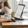 Satechi On-the-Go Hub con supporto pieghevole - USB-C 100W PD, USB-C 10 Gbps, USB-A 10 Gbps, lettore schede micro/SD 312 MB/s, jack 3.5mm, HDMI 4K (Space Gray)
