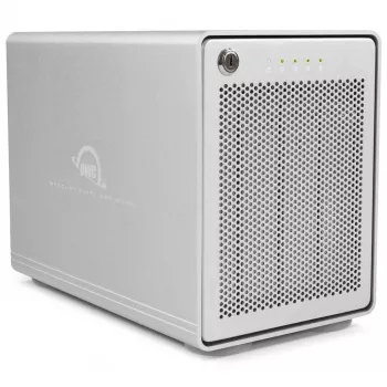 OWC Mercury Elite Pro Quad - Case per HDD - 2,5/3,5 pollici - Serial ATA III - USB 3.1 Gen 2 Type-C - Argento