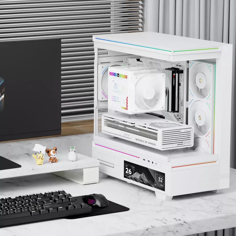 Thermalright Peerless Assassin 140 Digital White dissipatore ad aria per CPU a doppia torre, 7 heatpipe, 2 ventole PWM da 140 mm, LED bianco, Intel/AMD