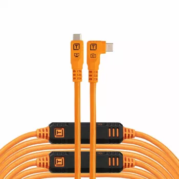 Tether Tools TetherPro USB-C Optima 10G Right-Angle arancione 9.4m