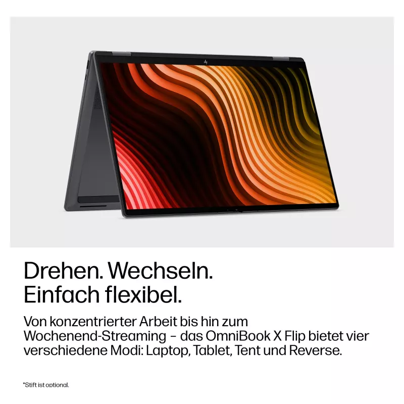 HP OmniBook X Flip 16-cb0185ng 16,0 inch 3K OLED Touch 500 Nits Intel Core Ultra 7 356H 32GB RAM 1TB SSD Windows 11