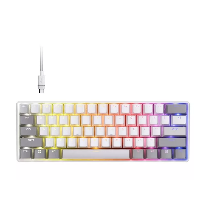 CORSAIR CLIPPER PRO MINI 60 tastiera gaming Hall Effect bianca