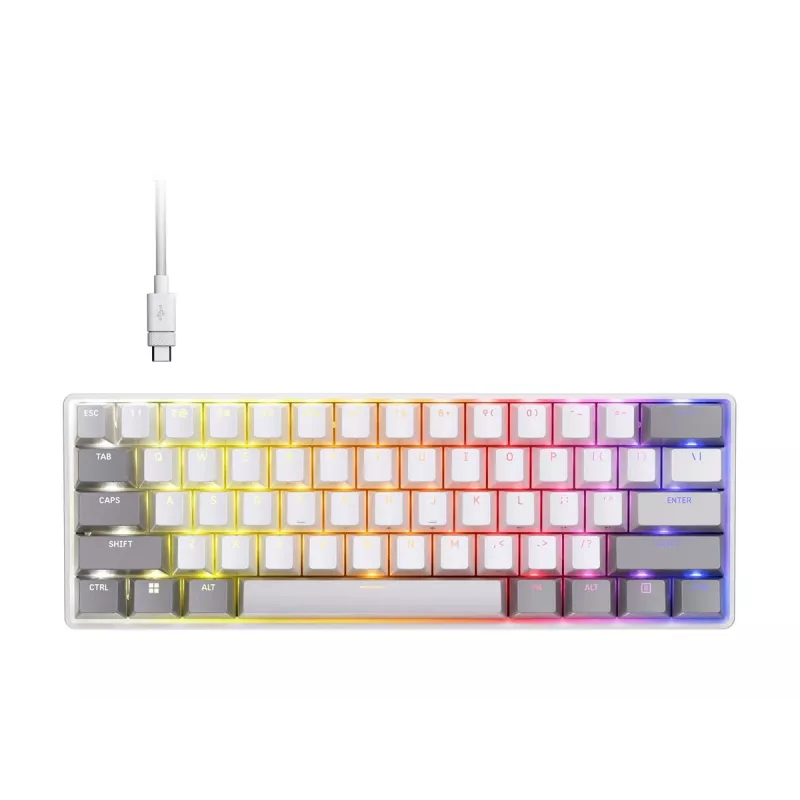 CORSAIR CLIPPER PRO MINI 60 tastiera gaming Hall Effect bianca