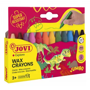 Jovi Pastelli a cera Jumbo colori assortiti confezione da 12