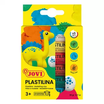 JOVI Plastilina pasta modellabile colori misti 6 colori da 15g totale 90g