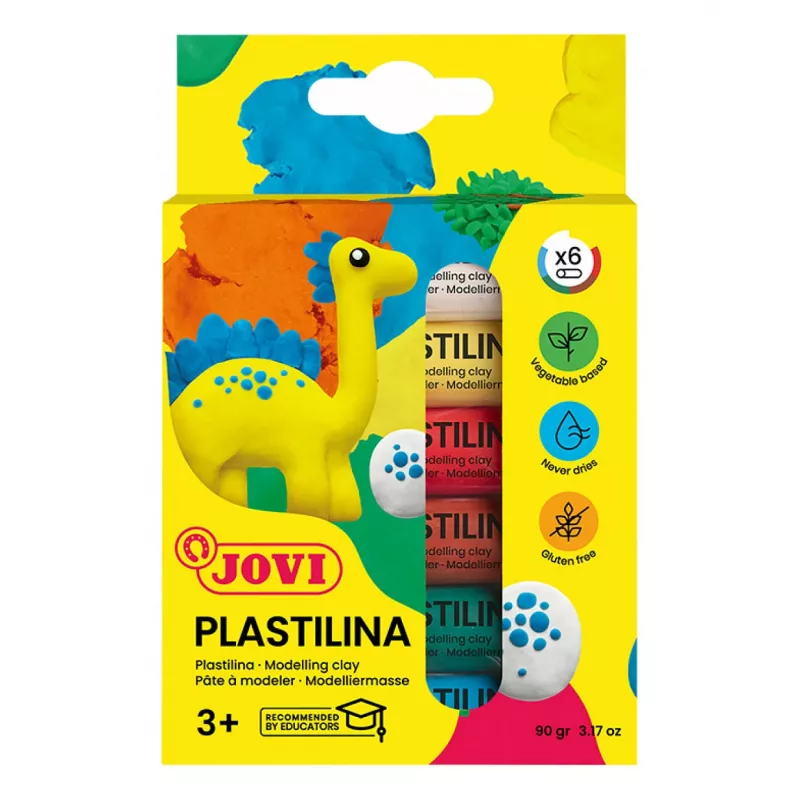 JOVI Plastilina pasta modellabile colori misti 6 colori da 15g totale 90g