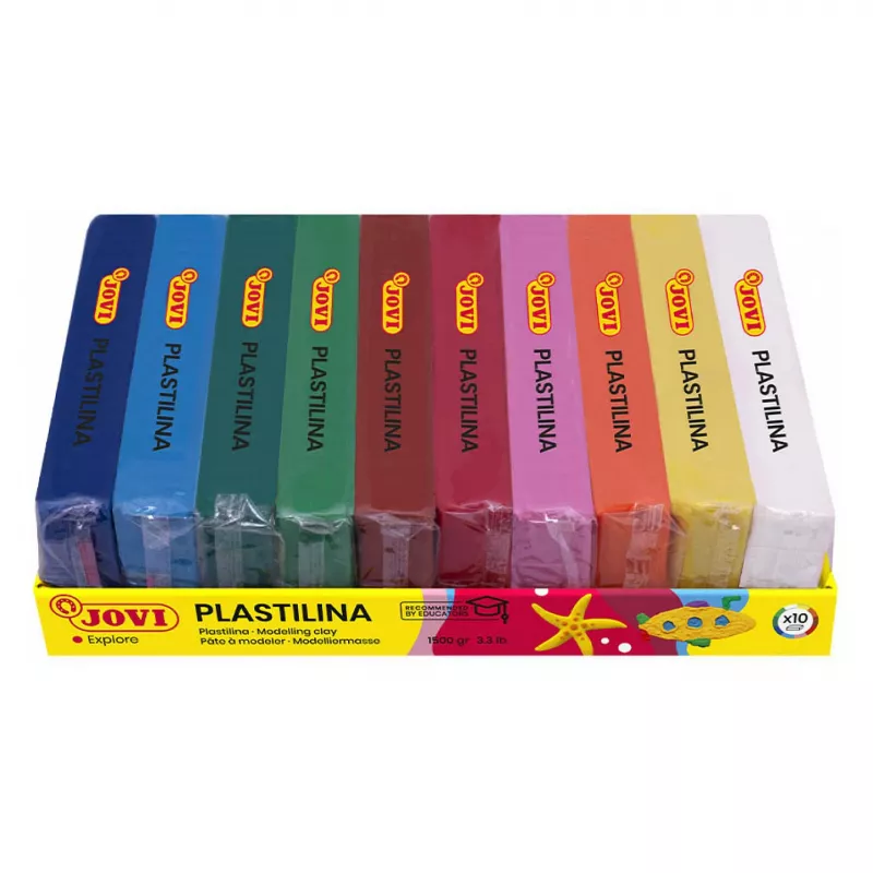 JOVI Plastilina pasta modellabile, 10 colori misti, da 150 g