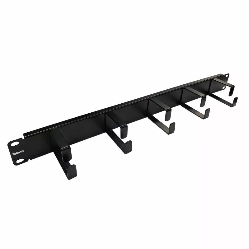 Televes UKO5R Pannello frontale 19 pollici 1U con 5 passacavi, grigio chiaro