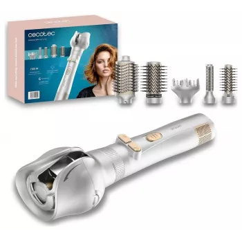 Cecotec CeramicCare 6in1 Gyro spazzola ad aria calda rotante, 1100 W, 6 accessori