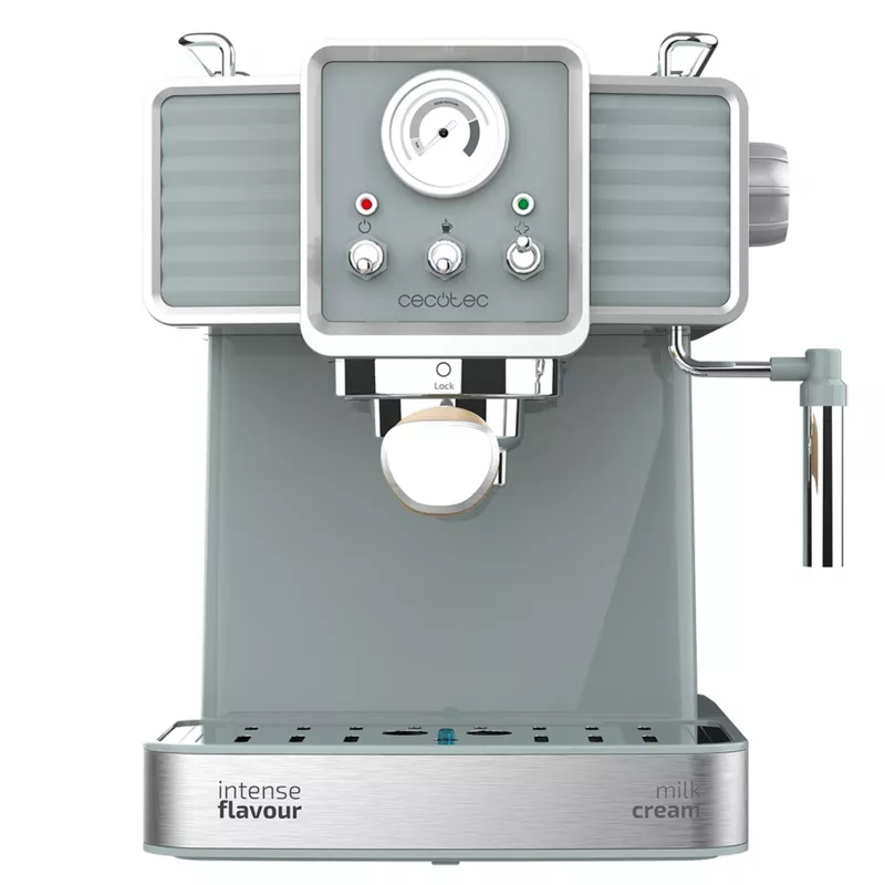Cecotec Power Espresso 20 Tradizionale macchina per caffè espresso, 20 bar, 850 W, 1,5 l, nero/argento