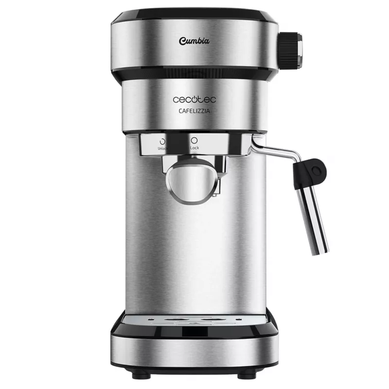 Cecotec Cafelizzia 790 Steel macchina per caffè espresso semiautomatica, 20 bar, 1350 W, acciaio inox