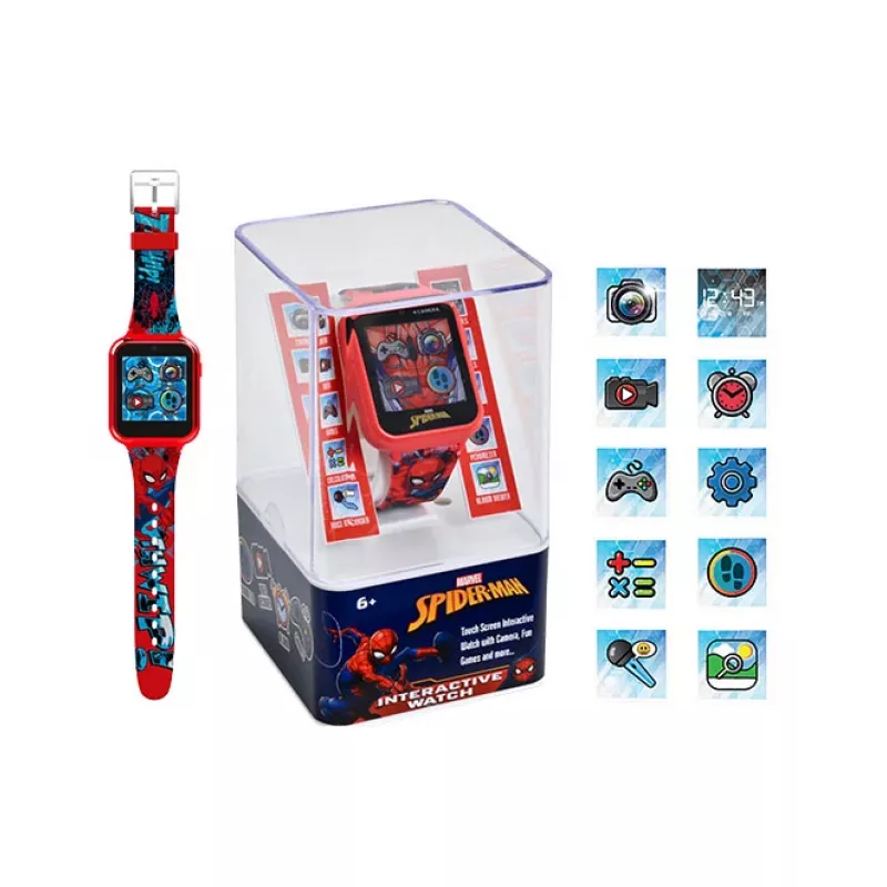 KIDS Spider-Man orologio elettronico LCD per bambini con giochi e fotocamera SPD4588J