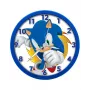Orologio da parete per bambini Sonic The Hedgehog 25 cm rotondo in plastica analogico al quarzo multicolore