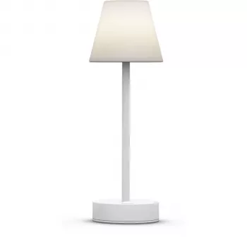 New Garden Lola Slim 30 Lampada da tavolo a batteria bianca