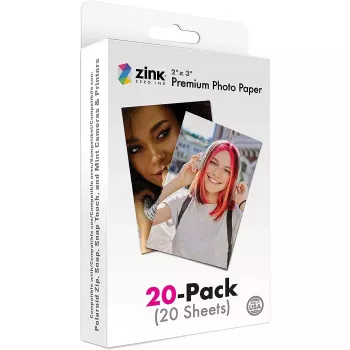 Carta fotografica ZINK Premium 2x3 20 fogli lucida
