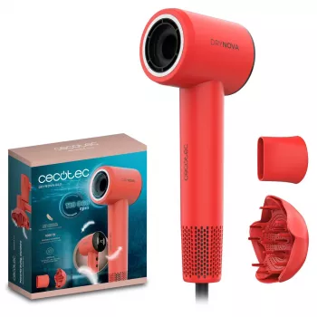 Cecotec DryNova Red Asciugacapelli 2200W motore AC professionale tecnologia ionica getto d'aria fredda
