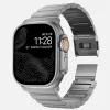 NOMAD Titanium Band V3 - Bracciale in metallo spazzolato Natural Titanium per Apple Watch 46mm/49mm