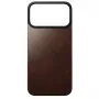 Nomad Modern Leather Back Case per Apple iPhone 17 Pro Max, compatibile MagSafe, pelle Horween full grain, Rustic Brown