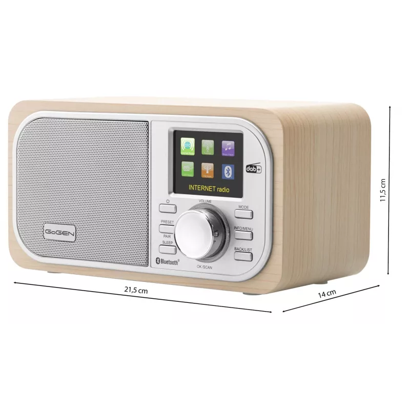 GOGEN IR237BTDAB radio internet con DAB+, FM, Bluetooth, Wi-Fi e display LCD a colori da 2,4 pollici