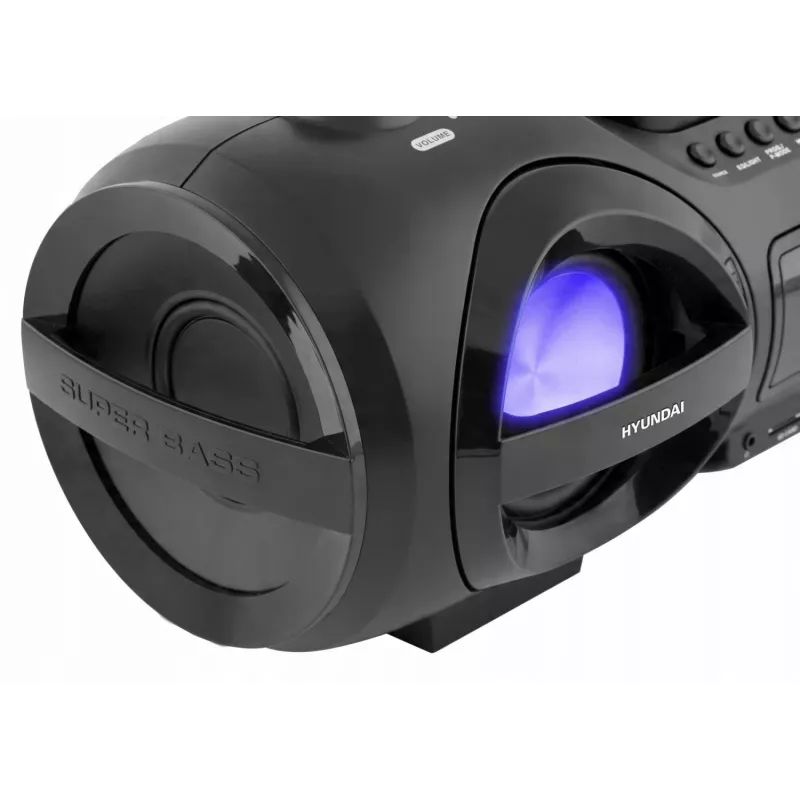 Hyundai TRC985BT Boombox CD portatile con Bluetooth, radio FM/AM, riproduzione MP3/USB, nero