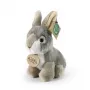 Rappa Coniglio peluche realistico ecologico grigio seduto 16 cm