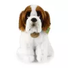 Rappa Cane San Bernardo peluche ecologico, seduto, 30 cm, marrone/bianco/nero