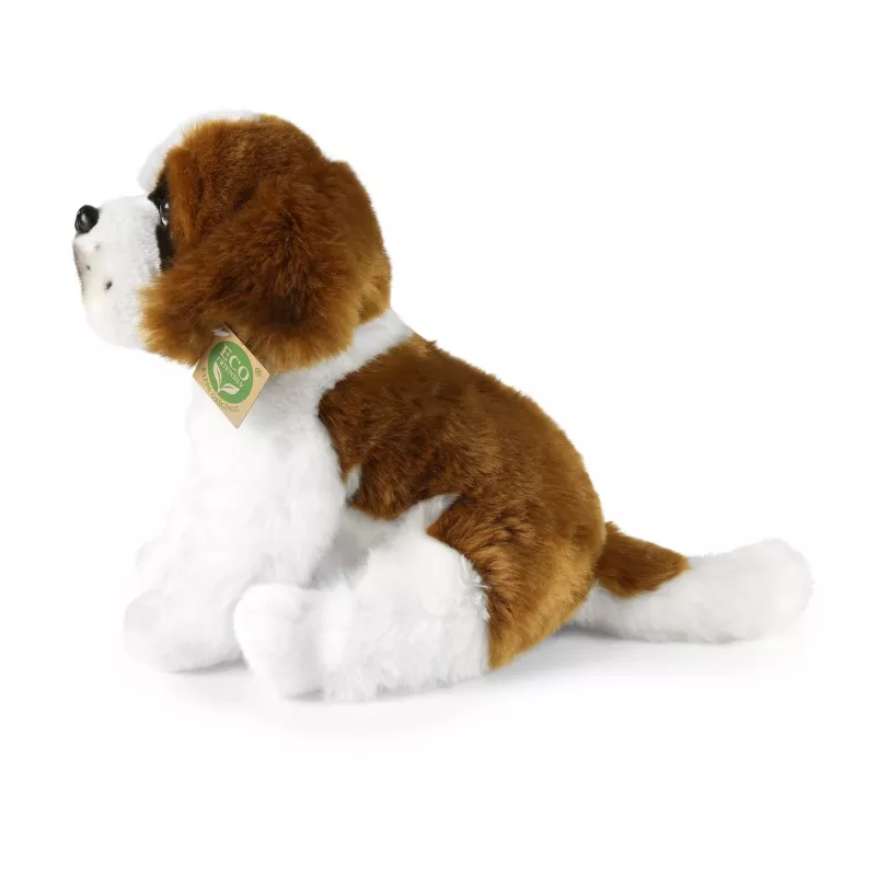 Rappa Cane San Bernardo peluche ecologico, seduto, 30 cm, marrone/bianco/nero