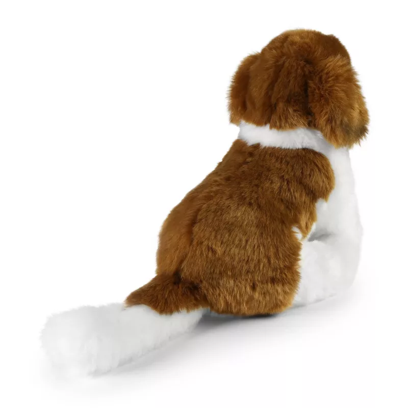 Rappa Cane San Bernardo peluche ecologico, seduto, 30 cm, marrone/bianco/nero