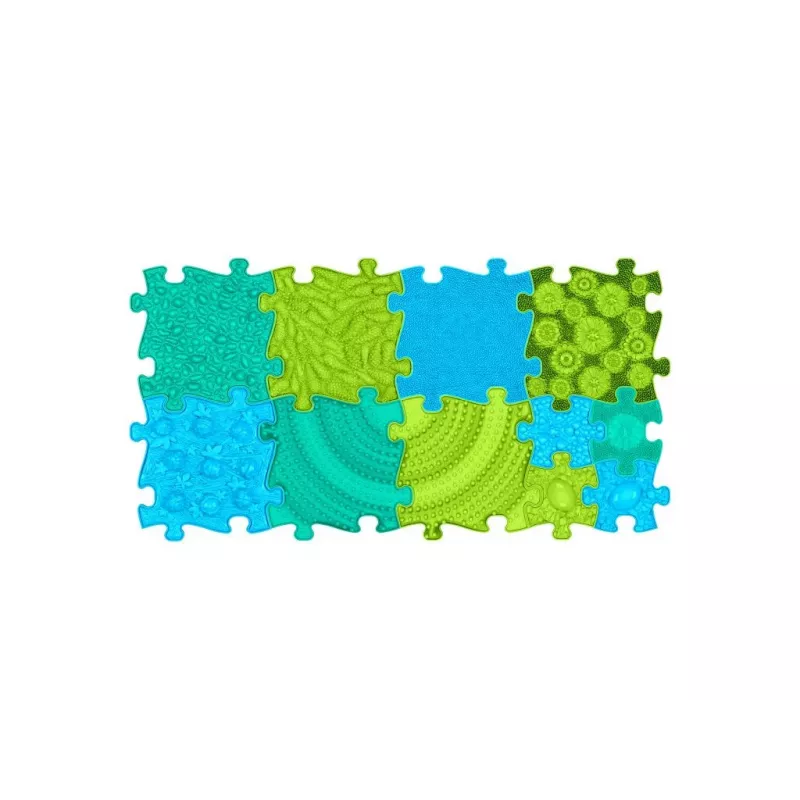 Muffik Set tappetino sensoriale ortopedico 11-in-1 oceano piastrelle puzzle MFK-064