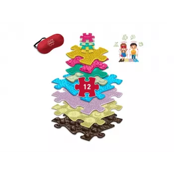 Muffik Set tappetino sensoriale ortopedico 13-in-1 puzzle gioco tattico MFK-070