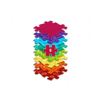 Muffik Set tappetino sensoriale ortopedico 8-in-1 arcobaleno 8 tappetini puzzle sensoriali Muffik / Rainbow / MFK-079